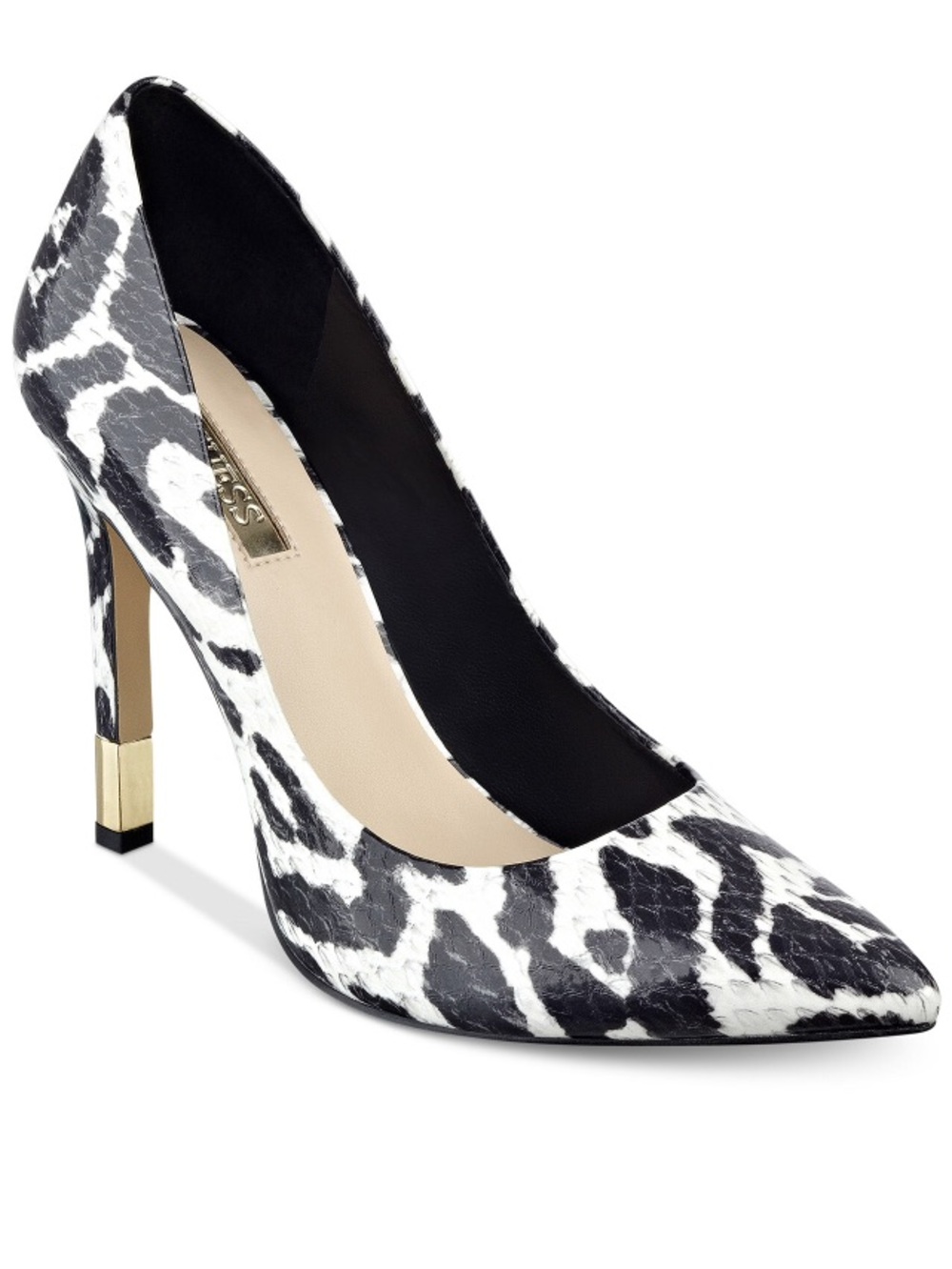 Guess Marciano Black & White Patterned Stiletto Pumps 7.5